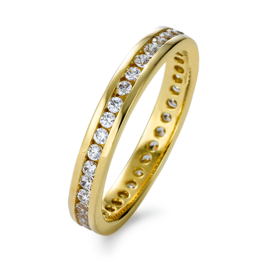 Memory ring 750/18 krt geel goud Zirkonia