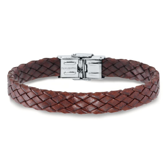 Bracelet Cuir, Acier inoxydable 21 cm