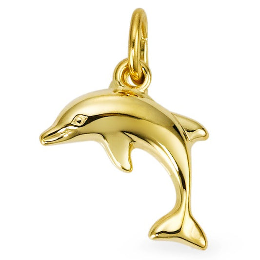 Hanger 750/18 krt geel goud Dolfijn
