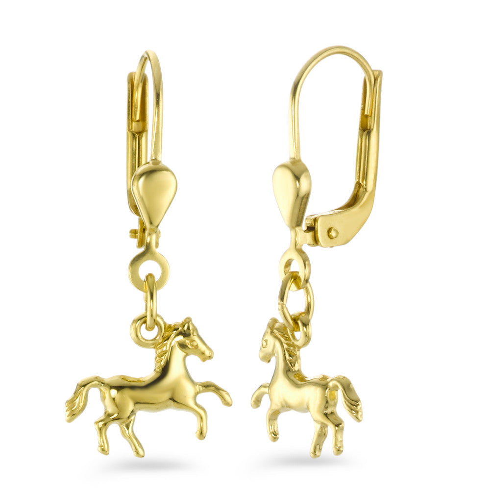 Pendant d'oreilles Or jaune 18K Cheval