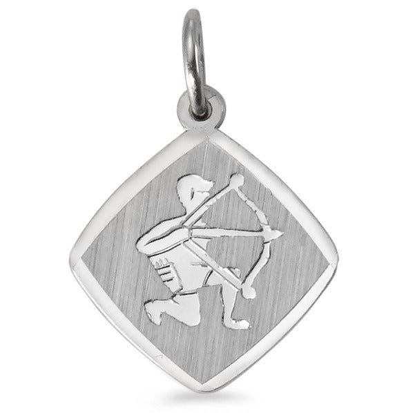 Pendentif Argent Rhodié Signe Astrologique Sagittaire