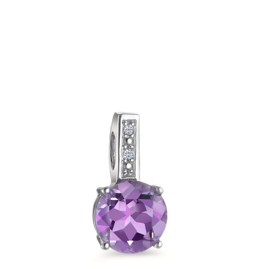 Anhänger 750/18 K Weissgold Diamant violett, 0.01 ct, 2 Steine, facettiert, p1