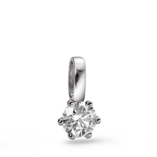 Pendentif Or blanc 18K Diamant blanc, 0.05 ct, brillant, w-si