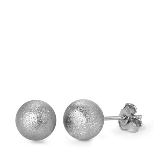 Clous d'oreilles Argent Rhodié Ø8 mm