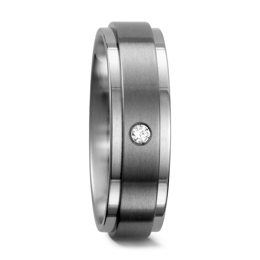 Partnerring Titanium Diamant 0.03 ct, w-si