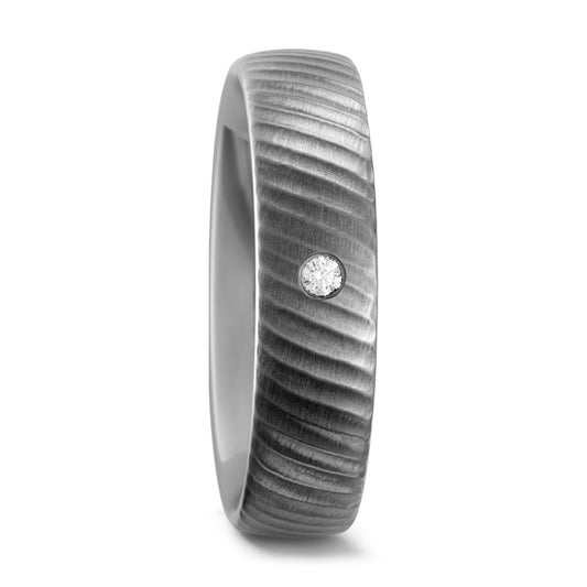 Partnerring Titanium Diamant wit, 0.03 ct, w-si