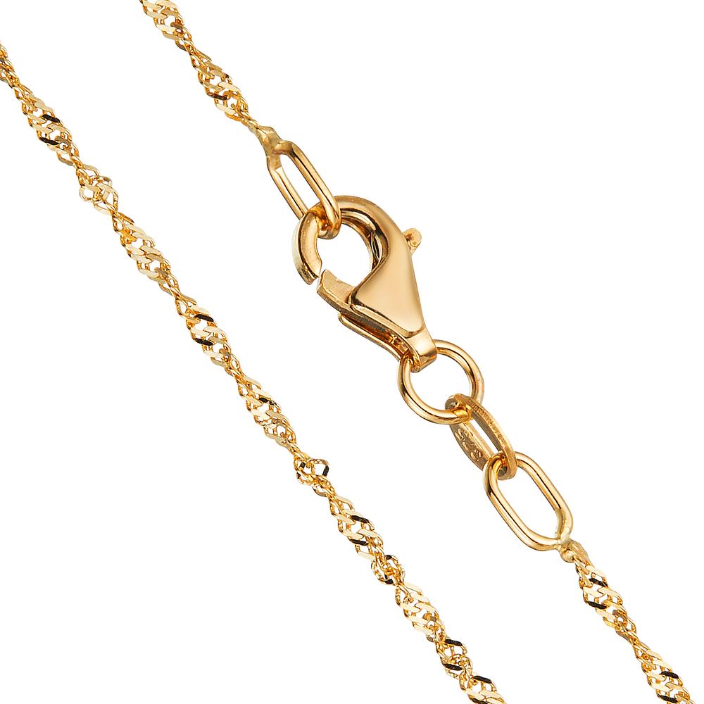 Singapur-Halskette 375/9 K Gelbgold  Ø1.1 mm