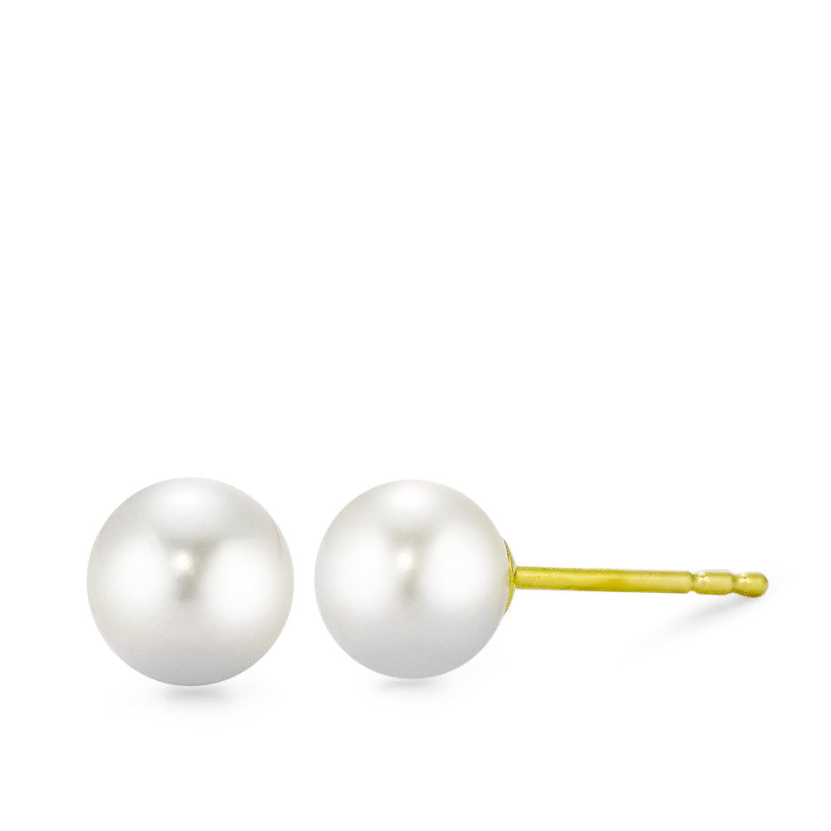 Clous d'oreilles Or jaune 18K perle d'eau douce