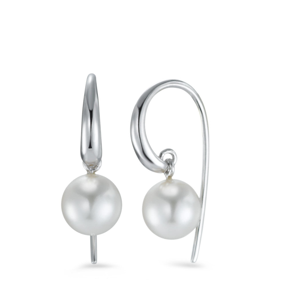 Pendant d'oreilles Or blanc 18K perle d'eau douce