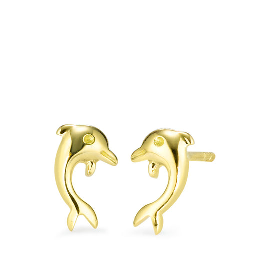 Clous d'oreilles Or jaune 9K Dauphin