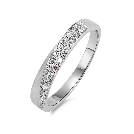 Bague Or blanc 18K Diamant 0.22 ct, 20 Pierres, w-si