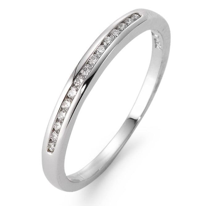 Bague d'éternité Or blanc 18K Diamant 0.12 ct, 15 Pierres, w-si