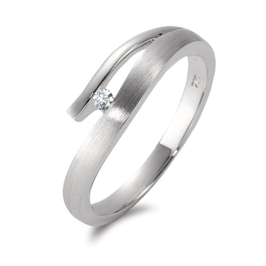 Bague Or blanc 18K Diamant 0.03 ct, w-si