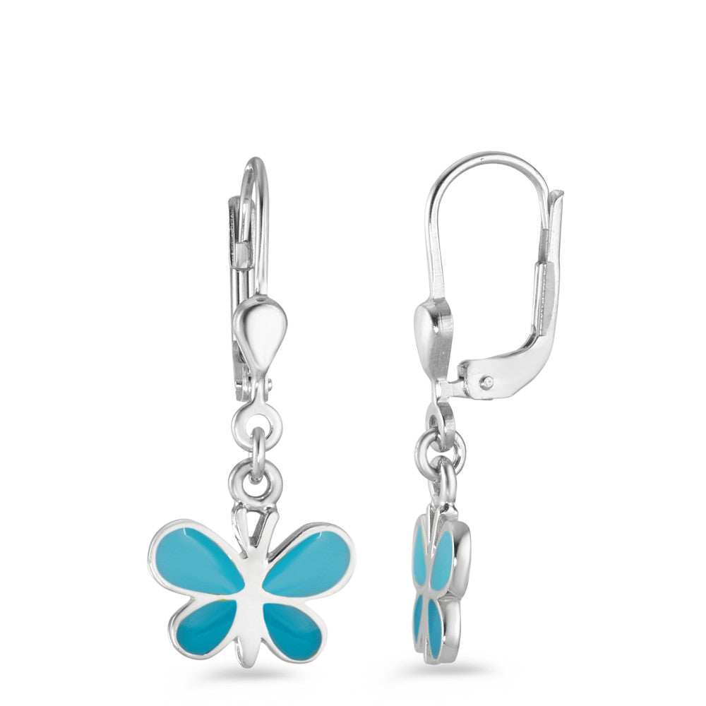 Pendant d'oreilles Argent Rhodié Papillon