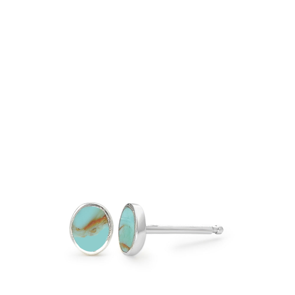 Clous d'oreilles Argent Turquoise