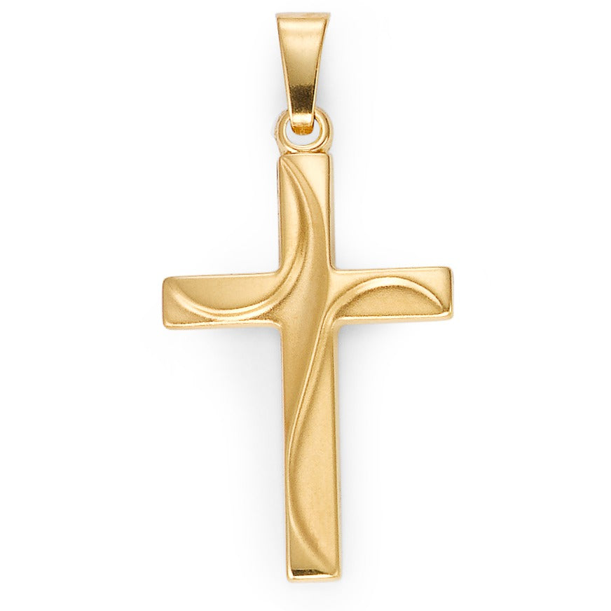 Anhänger 750/18 K Gelbgold Kreuz