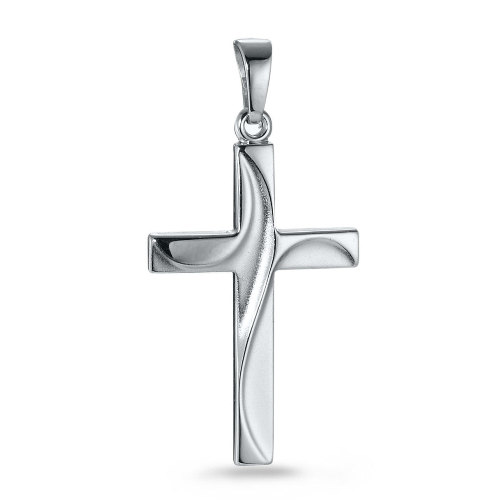 Pendentif Argent Rhodié Croix