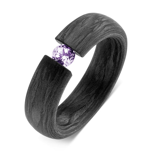 Bague Carbone Améthyste violet