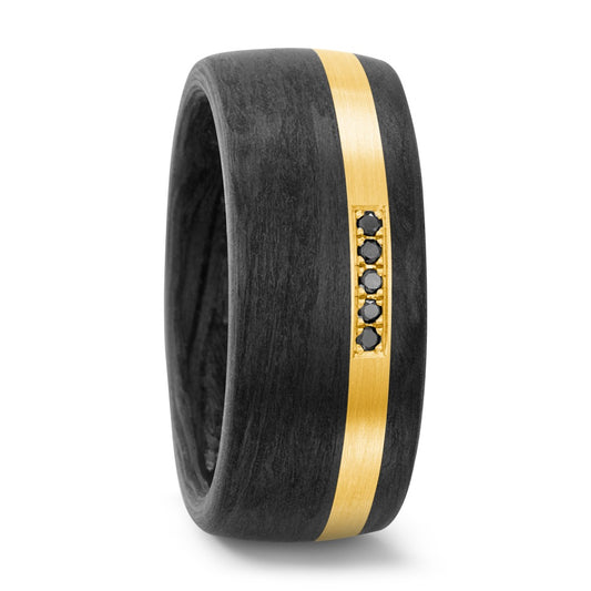 Ring Carbon, 750/18 krt geel goud