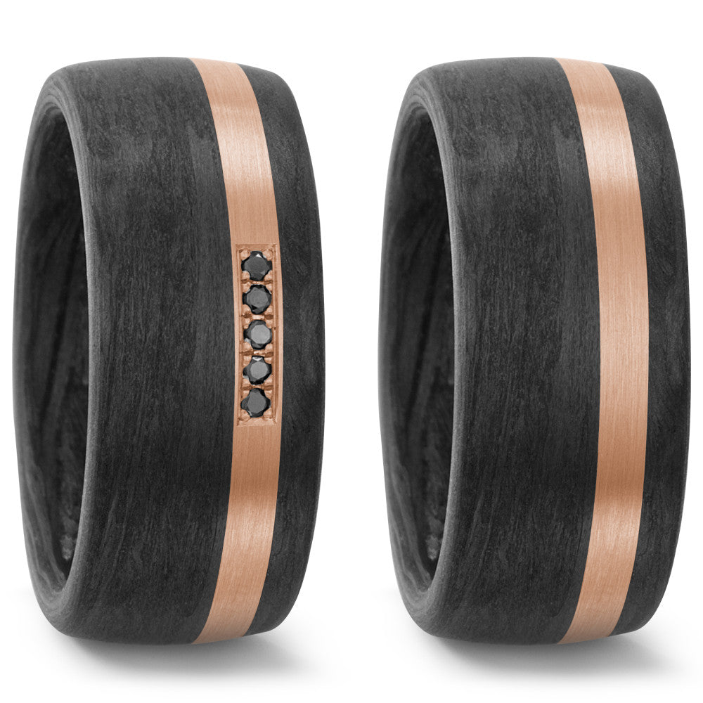 Ring Carbon, 750/18 krt rood goud