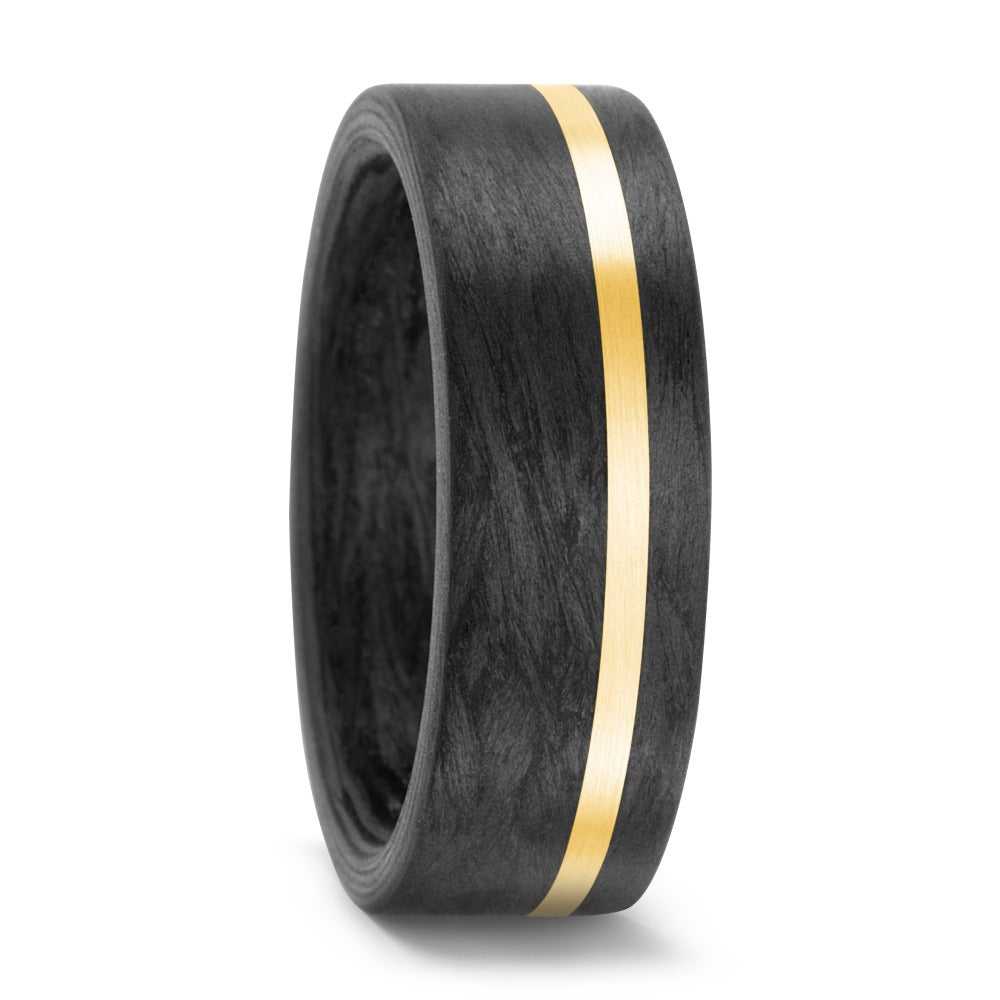 Partnerring 750/18 K Gelbgold, Carbon