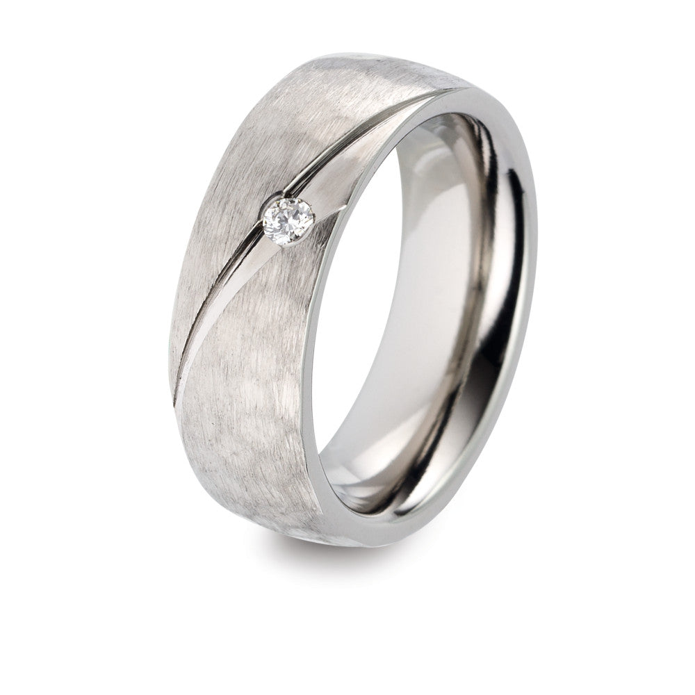 Partnerring Titanium Diamant 0.05 ct, w-si