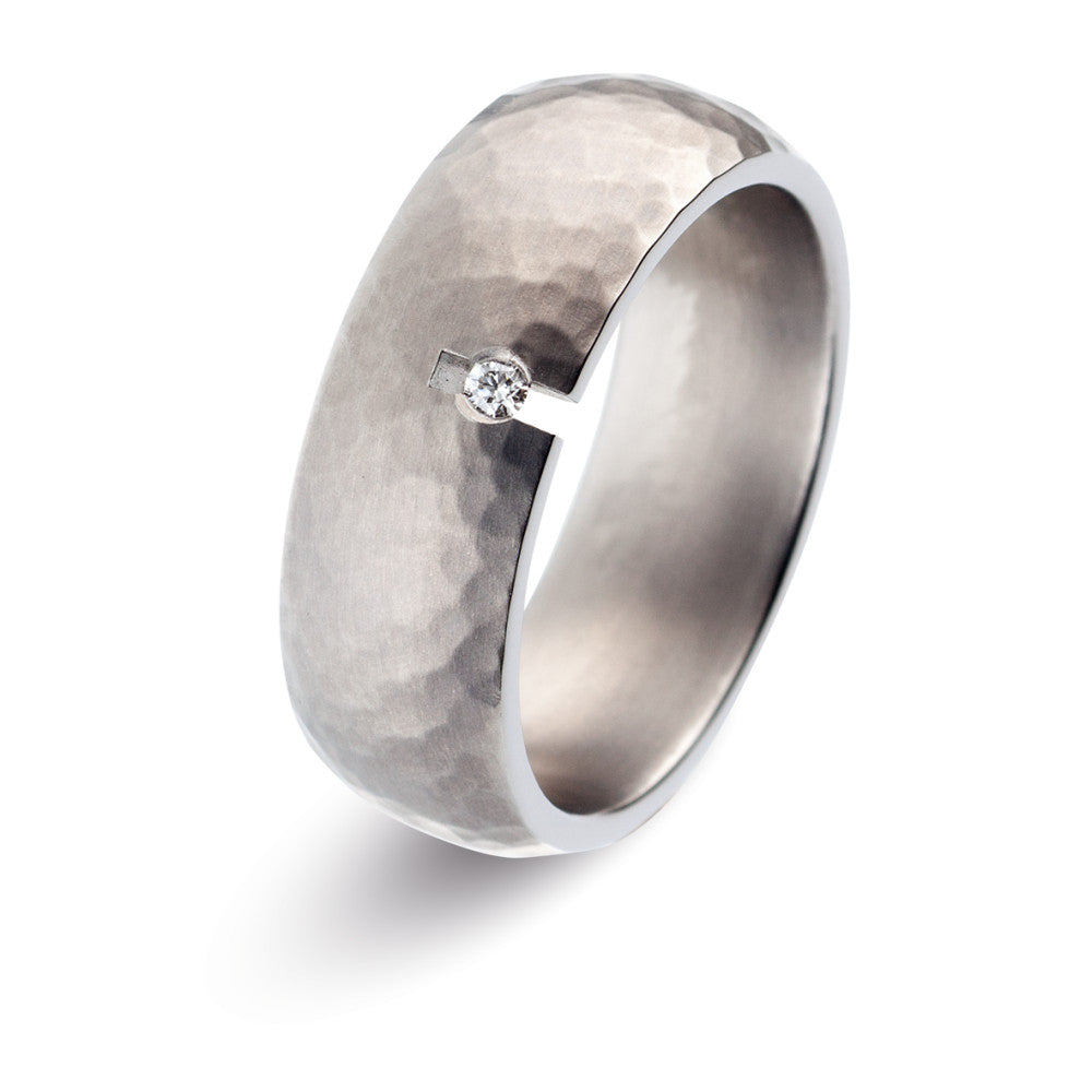 Partnerring Titanium Diamant 0.02 ct, w-si