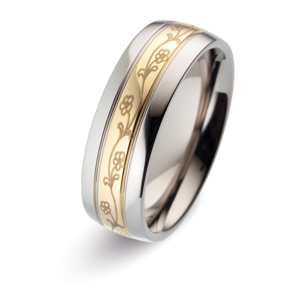 Partnerring Titanium, 750/18K geel goud