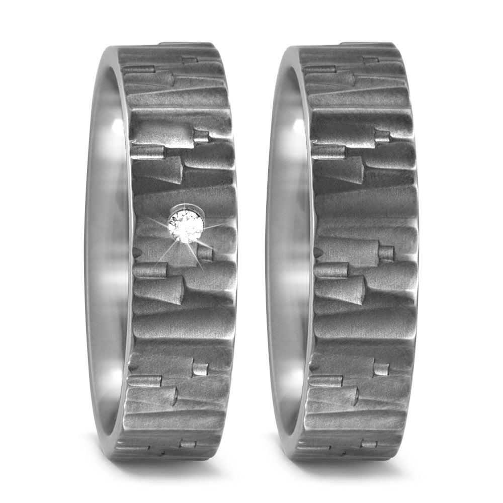 Partnerring Titan Diamant 0.03 ct, w-si