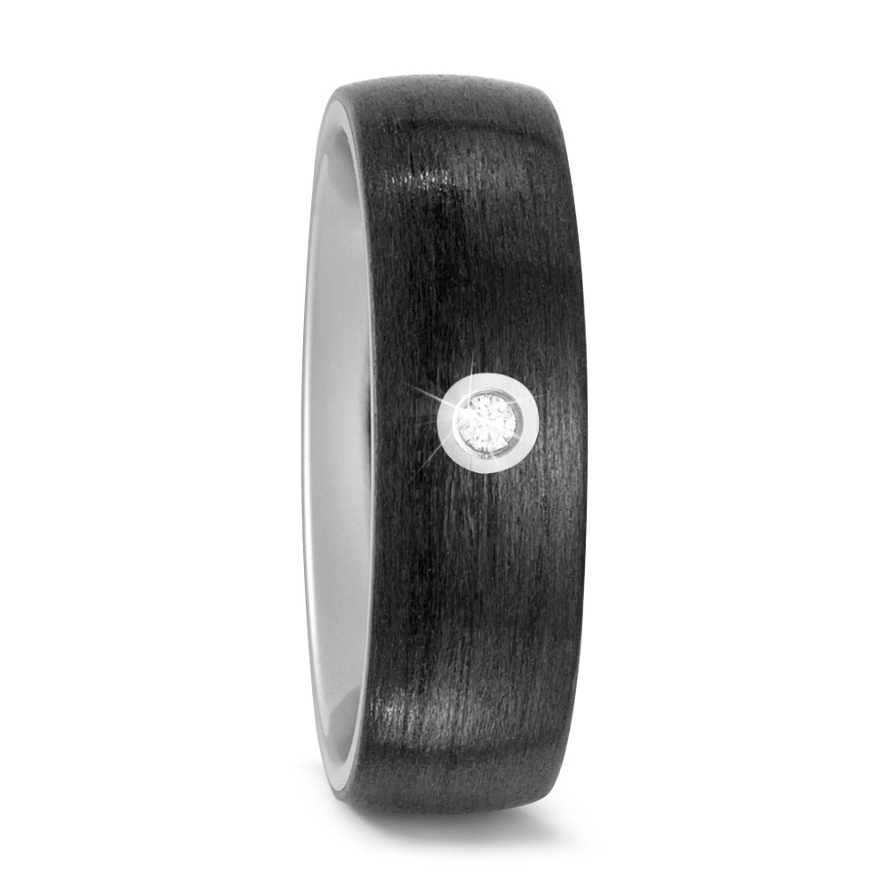 Partnerring Titan, Carbon Diamant 0.03 ct, w-si