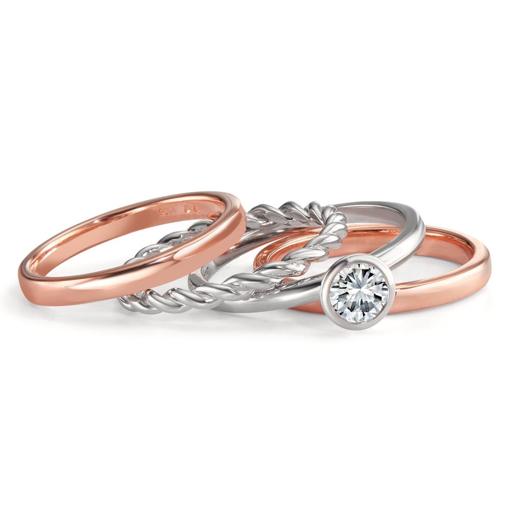 Bague à superposer Argent rosé PVD