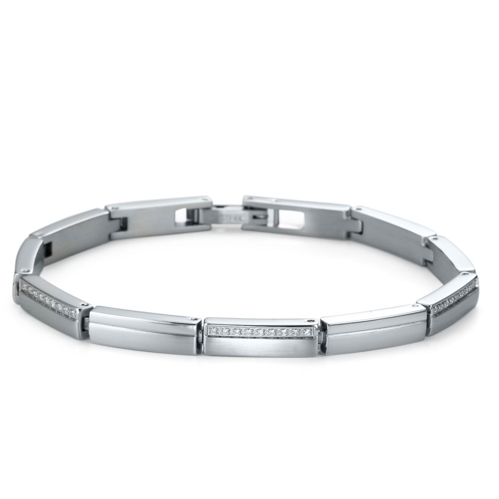 Armband Roestvrijstaal Zirkonia 19 cm