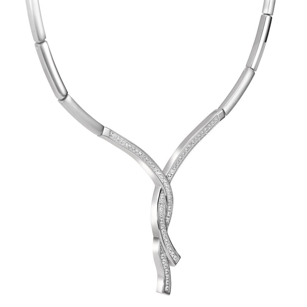 Collier Roestvrijstaal Zirkonia 42-45 cm