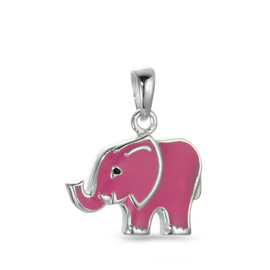 Anhänger Silber emailiert Elefant