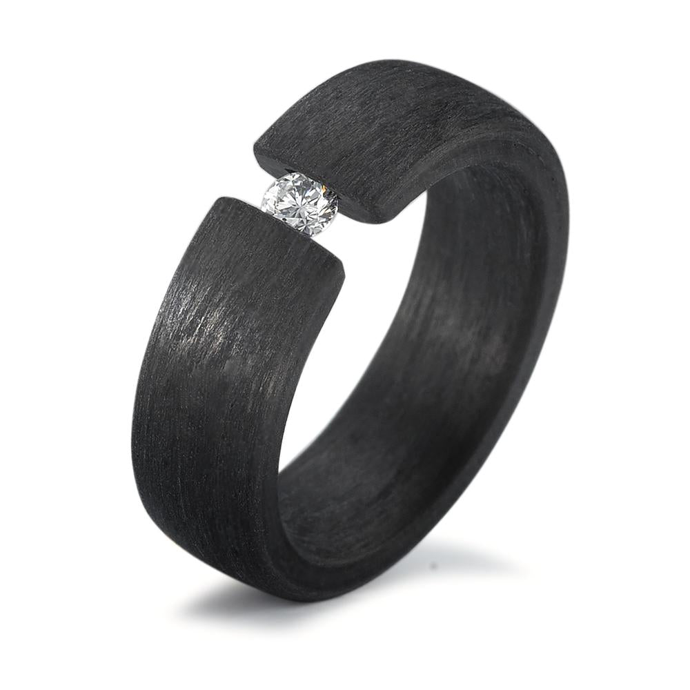 Ring Carbon Diamant 0.10 ct, w-si