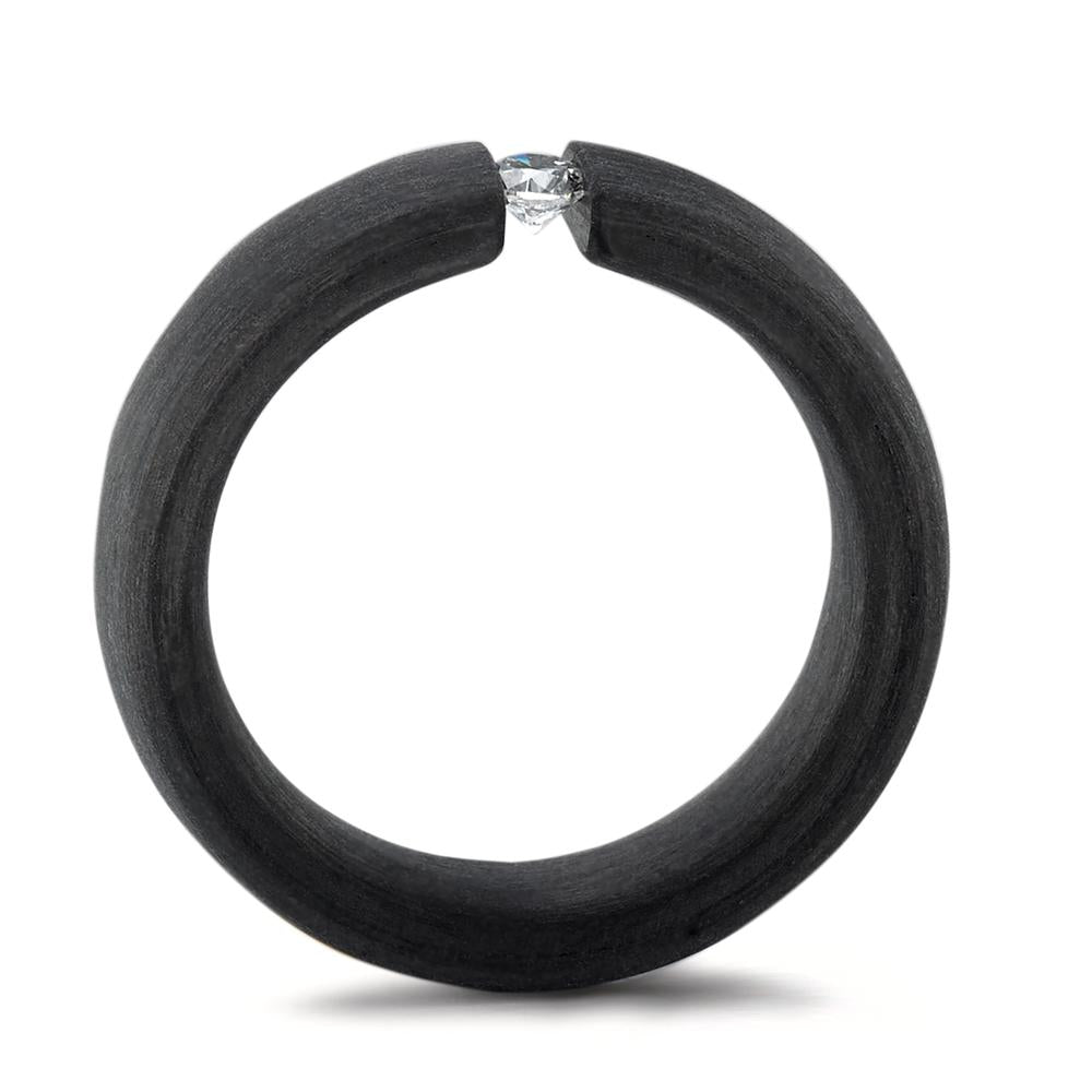 Ring Carbon Diamant 0.10 ct, w-si