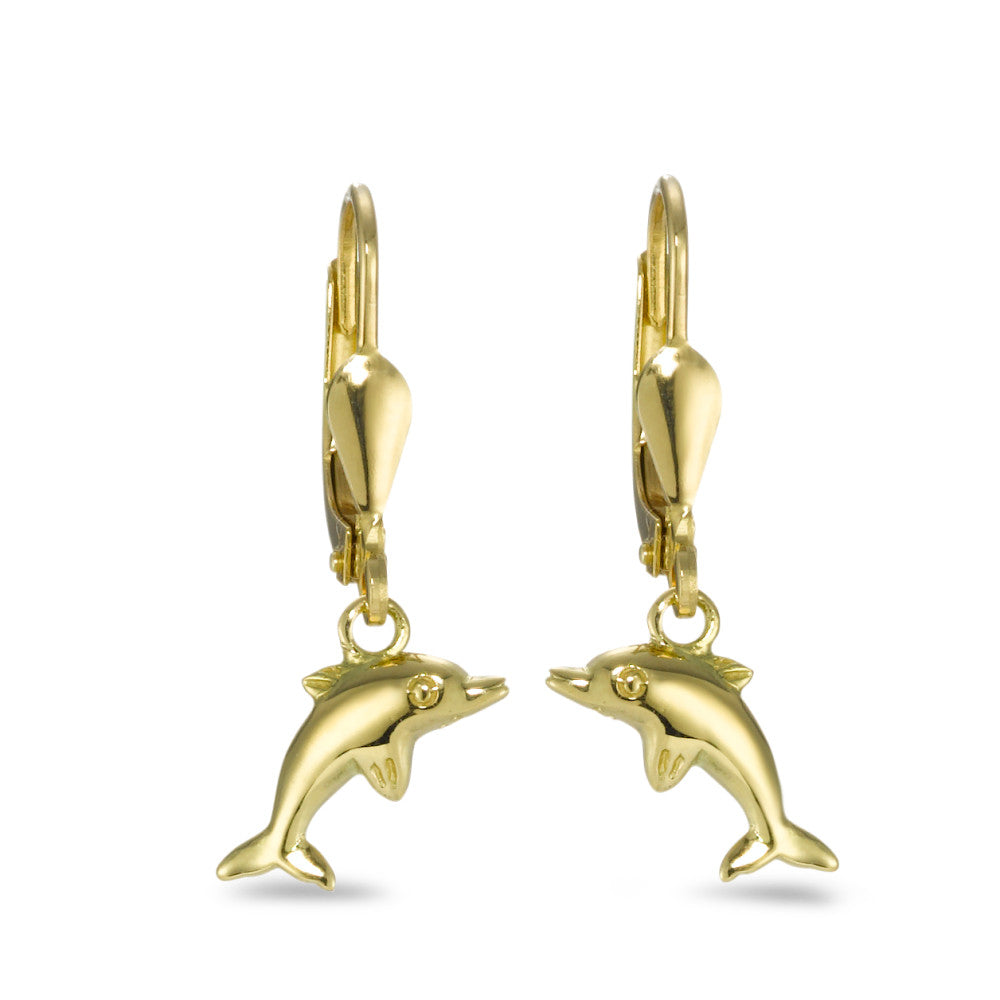 Pendant d'oreilles Or jaune 18K Dauphin