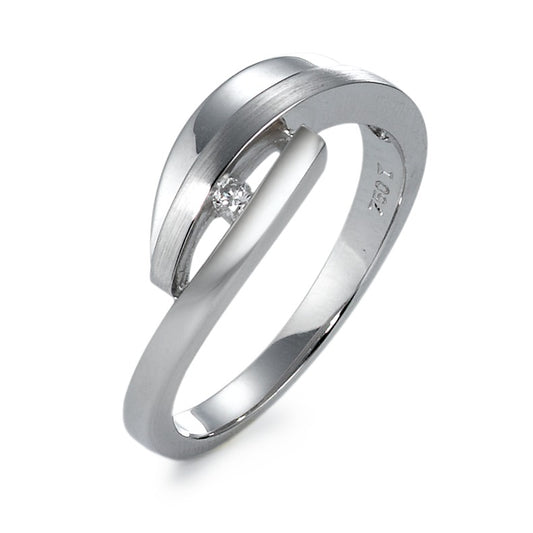 Bague Or blanc 18K Diamant 0.03 ct, w-si