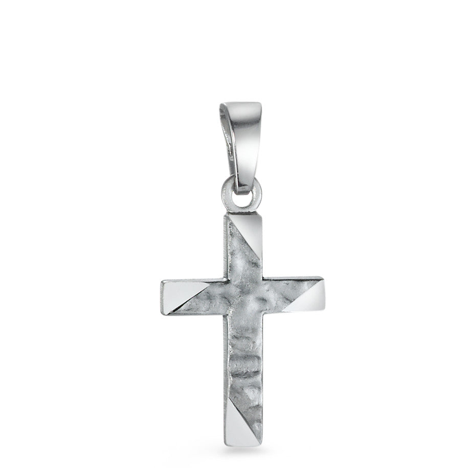 Pendentif Argent Rhodié Croix