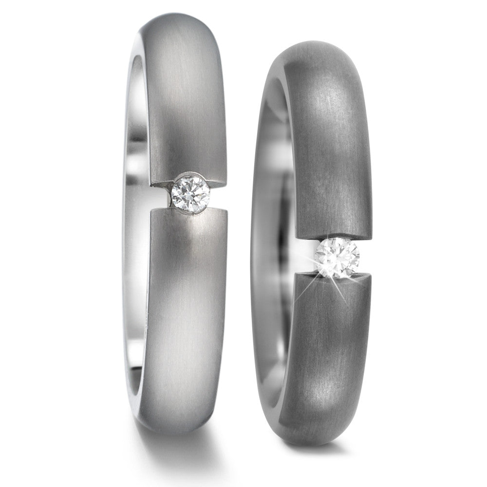 Partnerring Titan Diamant 0.03 ct, w-si