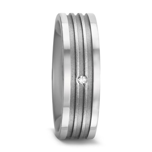 Partnerring Titanium Diamant 0.01 ct, w-si