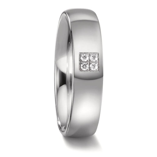 Partnerring Titan Diamant 0.04 ct, 4 Steine, w-si