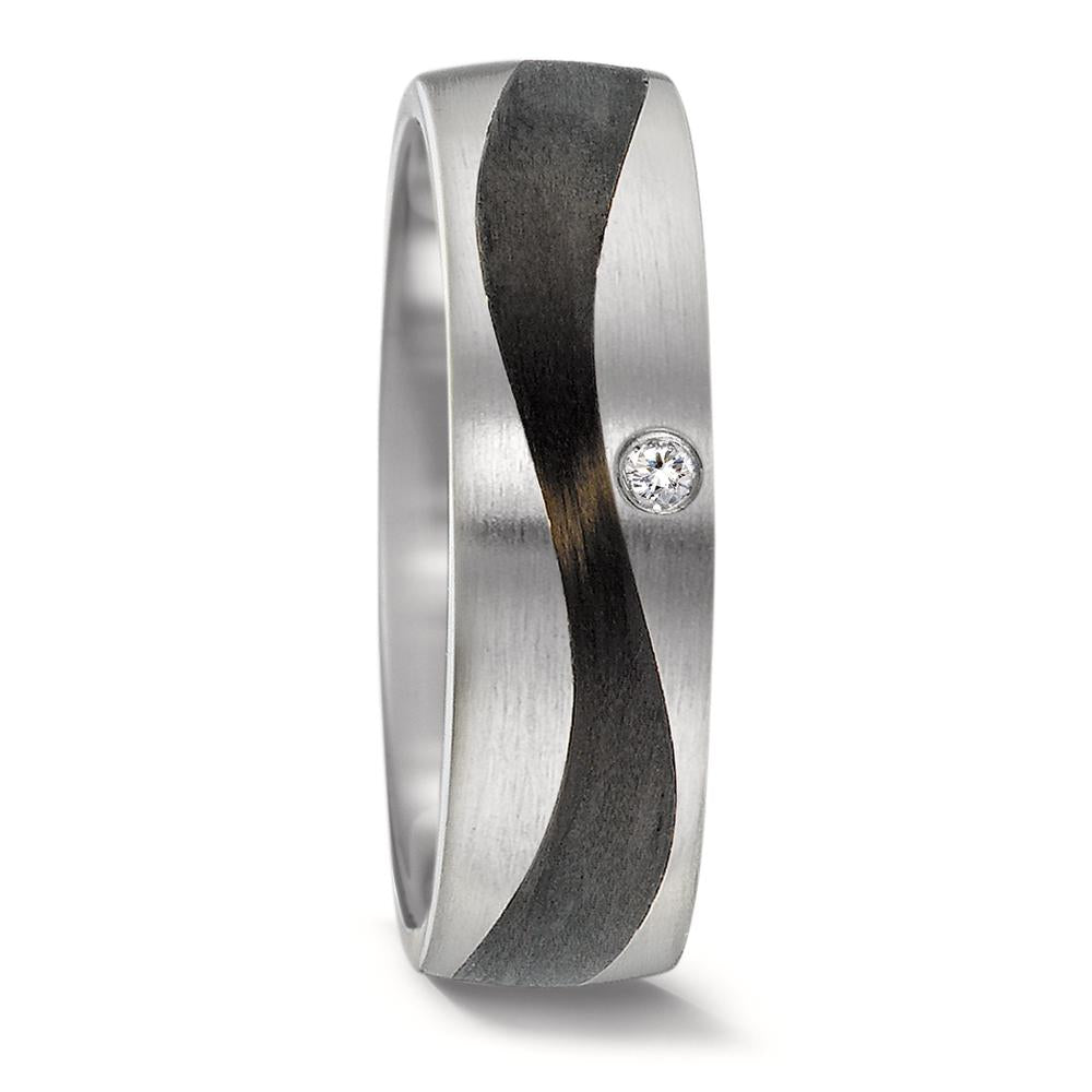 Partnerring Edelstahl, Carbon Zirkonia