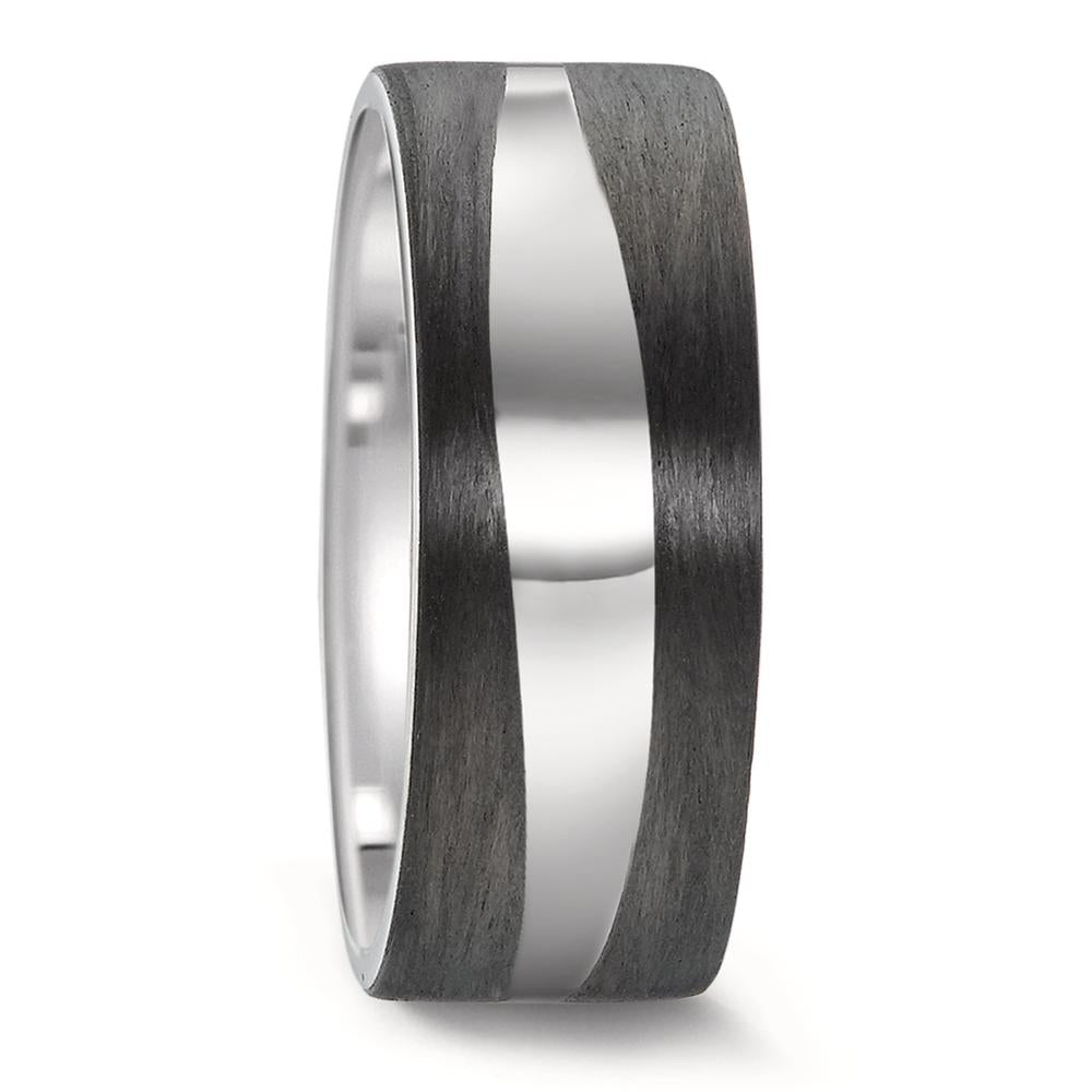 Partnerring Edelstahl, Carbon