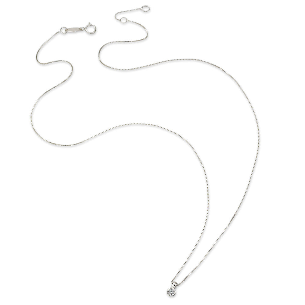 Collier Or blanc 18K Zircone 42 cm Ø3.5 mm