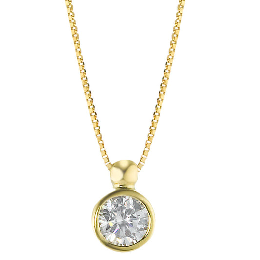 Collier 750/18 K Gelbgold Zirkonia Ø5 mm