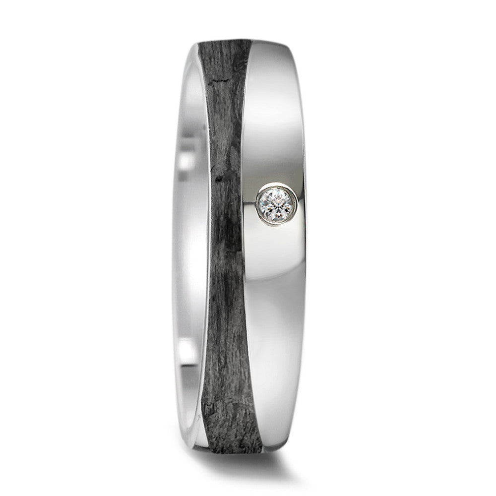 Partnerring Edelstahl, Carbon Zirkonia