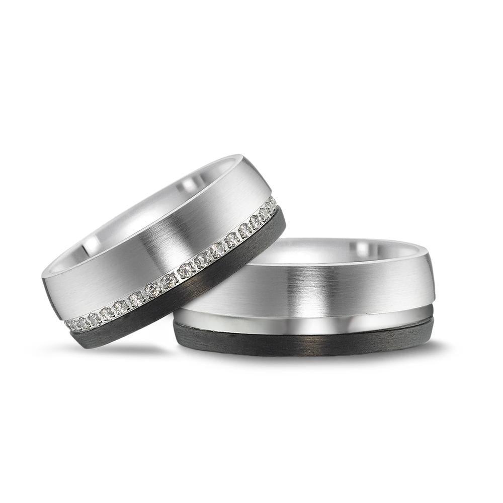 Partnerring Edelstahl, Carbon