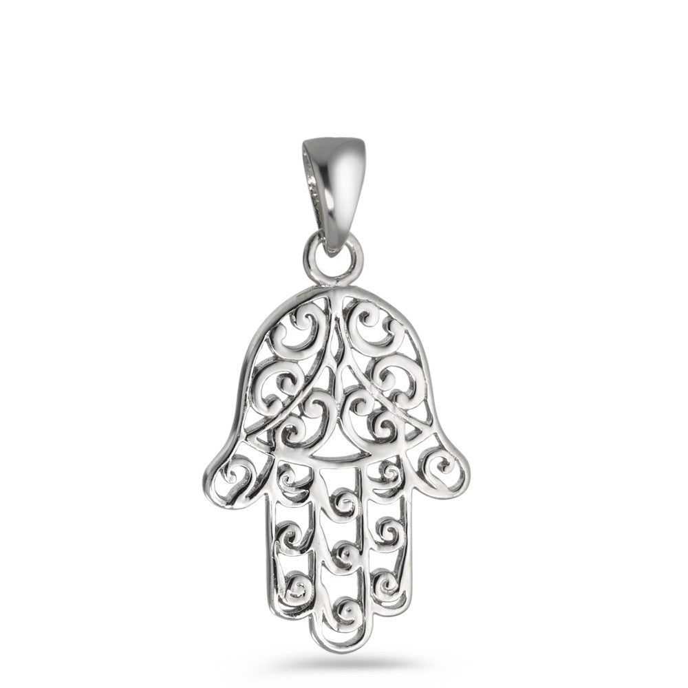 Pendentif Argent Rhodié Fatima