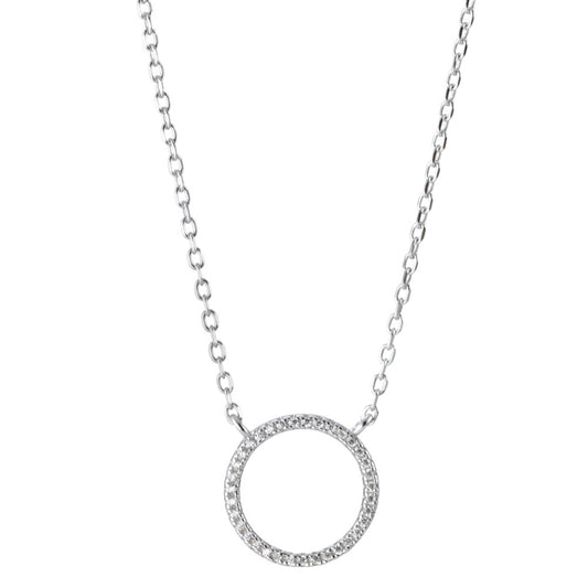 Collier Argent Zircone Rhodié 40-45 cm Ø13 mm